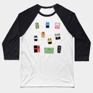 Guitar Pedals Musician Studio Audio Engineer Gifts Stickers Baseball T-Shirt